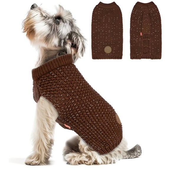 kyeese Other - Cozy Brown Knit Dog Sweater